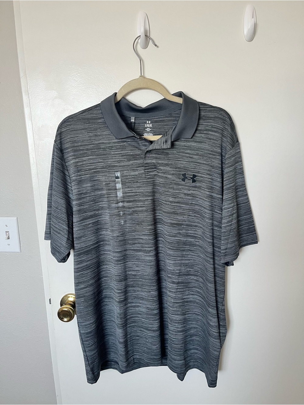 Under Armour Performance 3.0 Golf Polo Men’s Dark Gray Heather Polo size Large